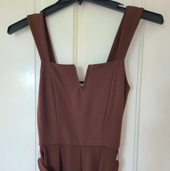 Elegant chocolate romper by Moa Moa, size small, with pockets! - Picture 3 of 11